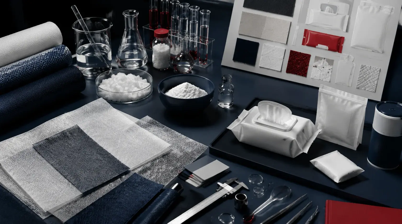Material, formulation, structure and packaging studies arranged as a product-development blueprint