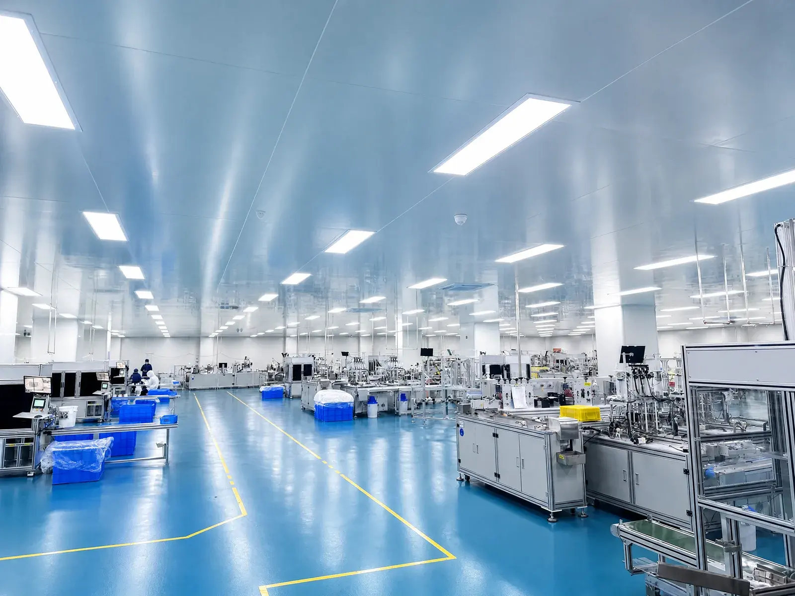Illustrative controlled production area with converting equipment