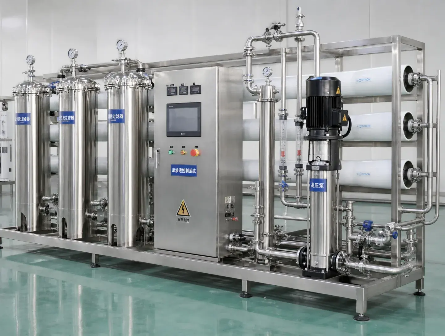 Water treatment equipment used as demo capability media