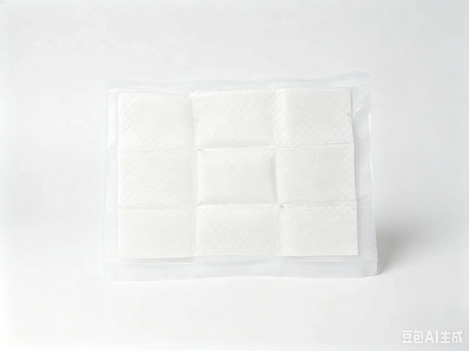 White absorbent pet pee pad shown flat